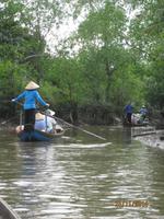 Mit dem Ruderboot durch das Mekong Delta