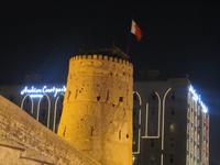 Blick auf Dubai Fort und unser Hotel im Hintergrund