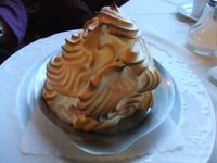 Die Spezialität des Hotels: gebackenes Eis