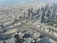 Verkehrsknoten Dubai vom Burj Khalifa