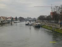 Blick zum Anleger an der Donau