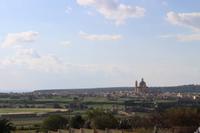 Ausblick von der Ggantija Tempelanlage in Xaghra