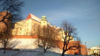 Blick hinauf zum Wawelschloss