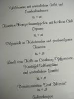 Das Silvestermenü im Limmerhof