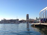 traumhafter Sonnenschein am Hafen Barcelonas