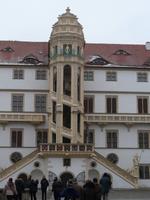 Schlosshof Hartenfels mit Wendelstein