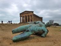 Sizilien, Agrigent, Tal der Tempel, Ikarus aus einer Ausstellung