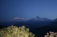 Annapurna Gebirgskette bei Sonnenaufgang