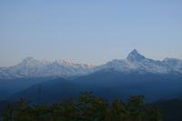 Annapurna Gebirgskette bei Sonnenaufgang