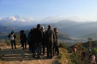 Unsere Reisegruppe vor der wunderschönen Annapurna