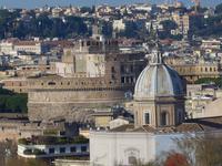 Blick auf Engelsburg vom Gianicolo