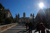 Kapitolshügel - Reitertreppe von Michelangelo entworfen