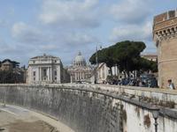 Rom (Blick von der Engelsbrücke zum Petersdom)