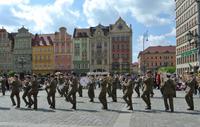 Militärkapelle zum Abschied auf dem Rynek