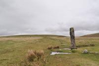 Steinreihe mit Menhir, Dartmoor