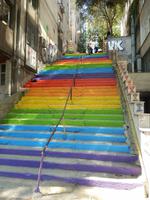 Bunte Treppe in der Neustadt von istanbul