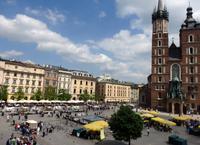 Buntes Treiben auf dem Rynek in Krakau