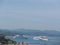 Korfu, Festung Korfu Stadt, Blick zum Hafen