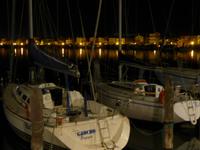 Blick auf Sottomarina am Abend