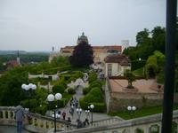Blick zurück auf Kloster Melk