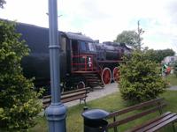 Elk, am Bahnhof der Kleinbahn