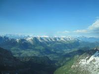 Frühstück auf dem Säntis-Blick auf die Churfirsten