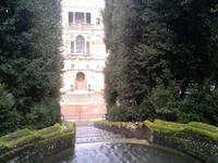Villa Aldobrandini, Blick von der Wasserachse zur Villa