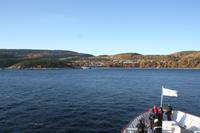 Wir laufen im Hafen von Tadoussac ein