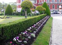 Parkanlage vor dem Rathaus von Calais