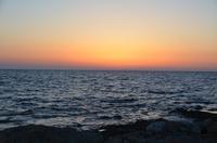 Sonnenuntergang am Strand vom Kefalos Hotel