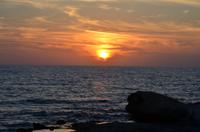 Sonnenuntergang am Strand vom Kefalos Hotel