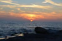 Sonnenuntergang am Strand vom Kefalos Hotel