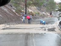 Erdrutsch im Troodosgebirge