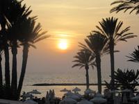 Sonnenuntergang am Hotel in Paphos