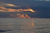 Sonnenuntergang am Strand vom Elias Beach Hotel