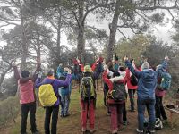 Unsere Gruppe hat den steilen Anstieg mit Bravour bewältigt