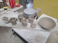 Keramik in der Trocknungsphase