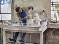 Keramik in Entstehung 