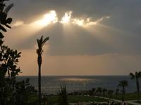 Sonnenuntergang am Hotel Elysium in Paphos